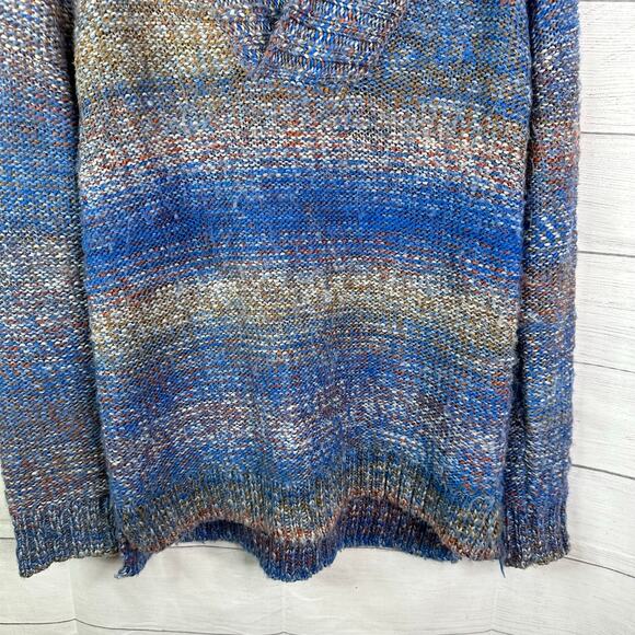 Prana Womens size Small Claus Chunky Knit Wool Blend Sweater Blue w23202183 - Picture 4 of 9